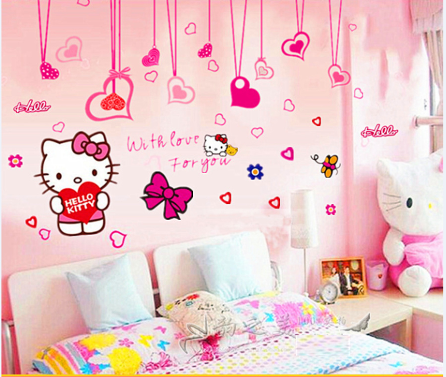 Decal Dán Tường Combo Hello Kitty 1 – Decal Dán Kính